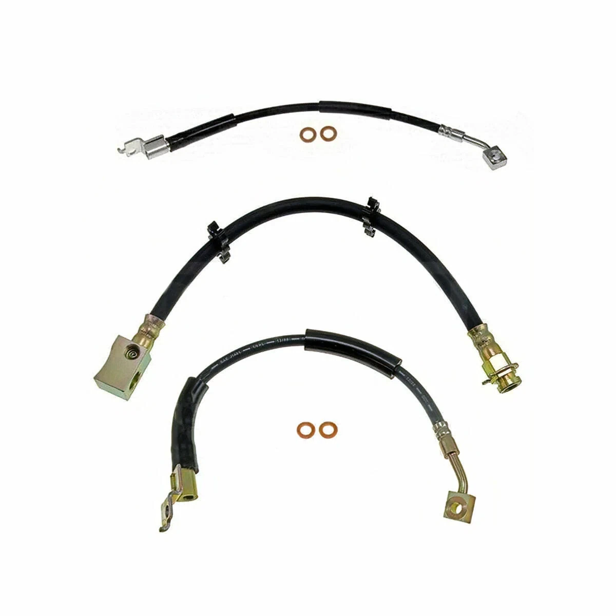 Complete Brake Hose Kit For 92-01 Jeep Cherokee XJ 4WD Rubber HSK0060OM